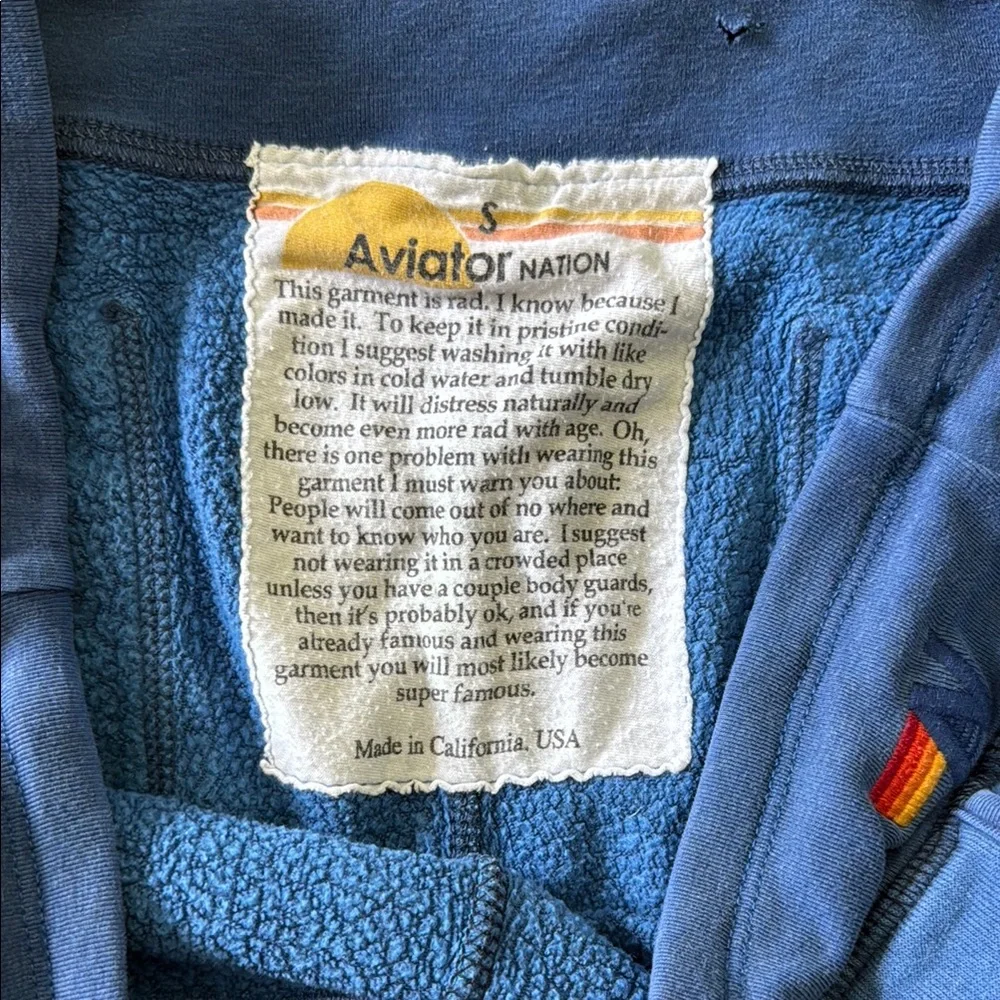 Aviator Nation Blue Track Pants - Picture 2 of 3